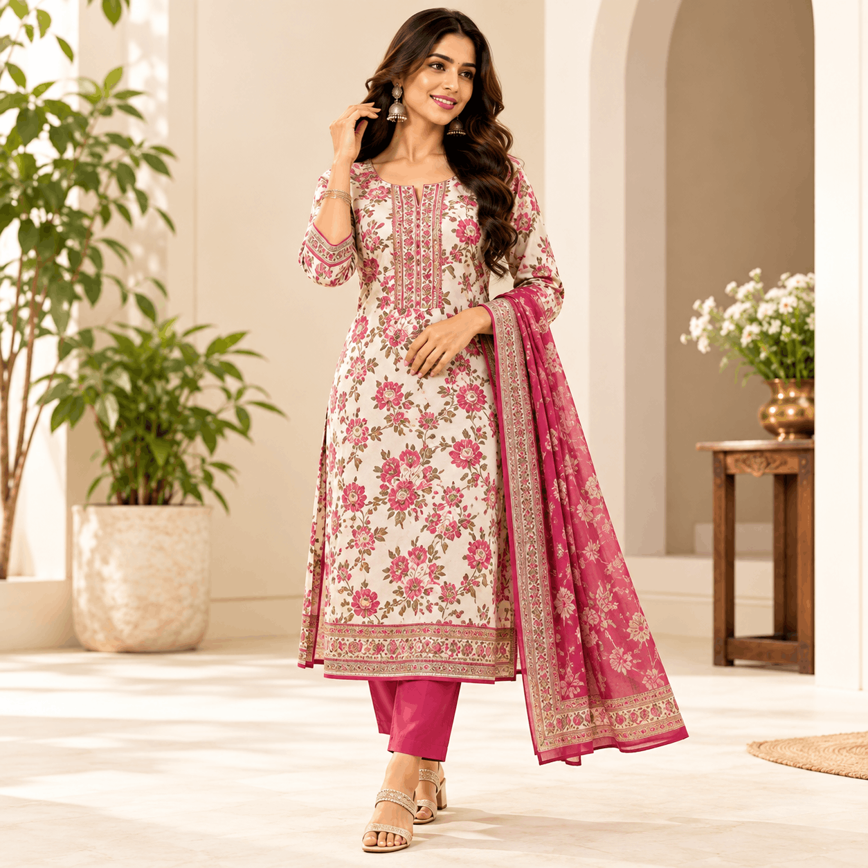 ChatGPT Image Sep 26, 2026, 02_03_32 PM (1) Elegant Floral Printed Women’s Kurti - Image 1